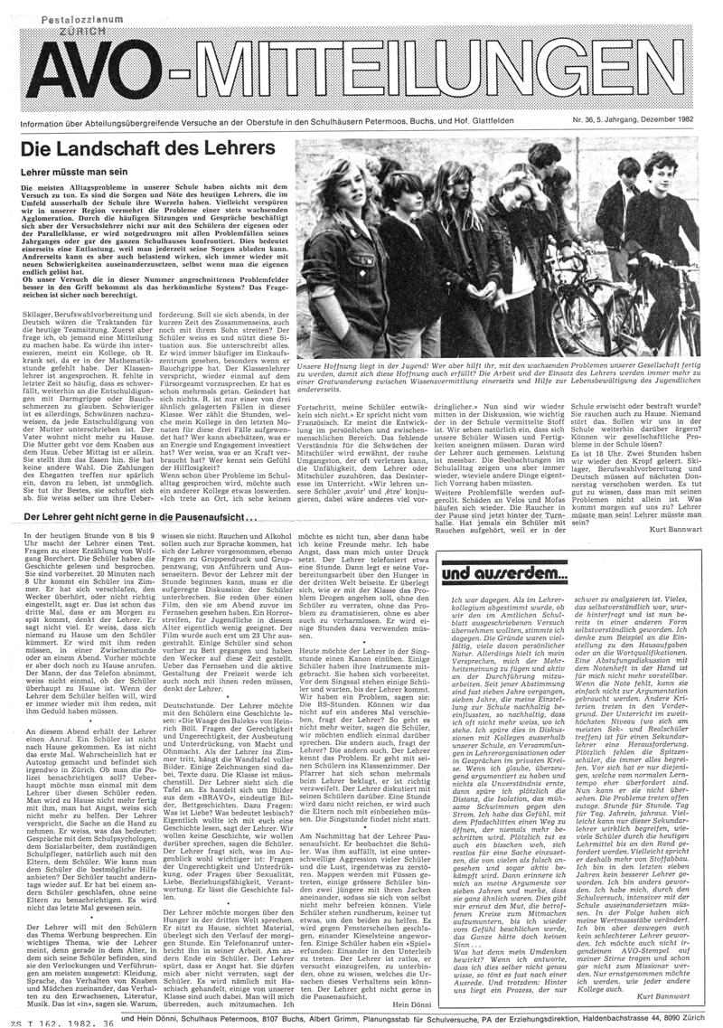 Buchumschlag - Heft 36