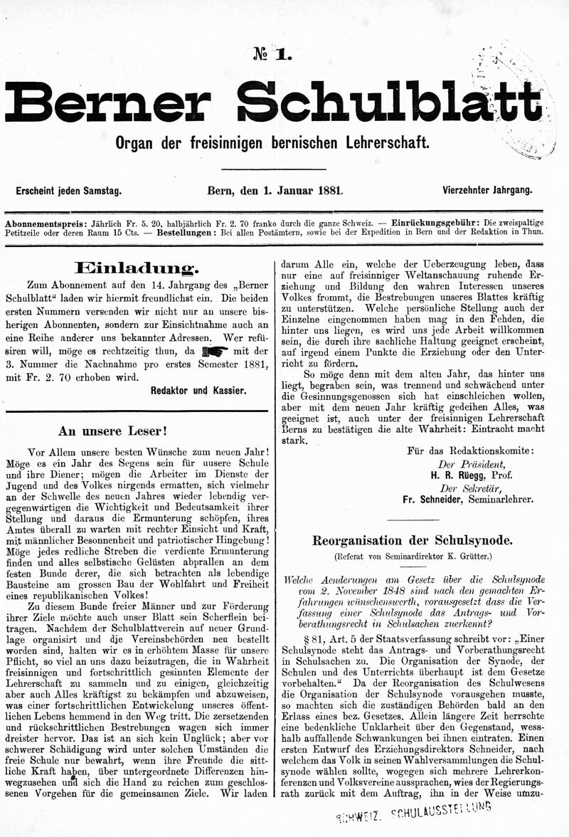 Buchumschlag - Heft 1