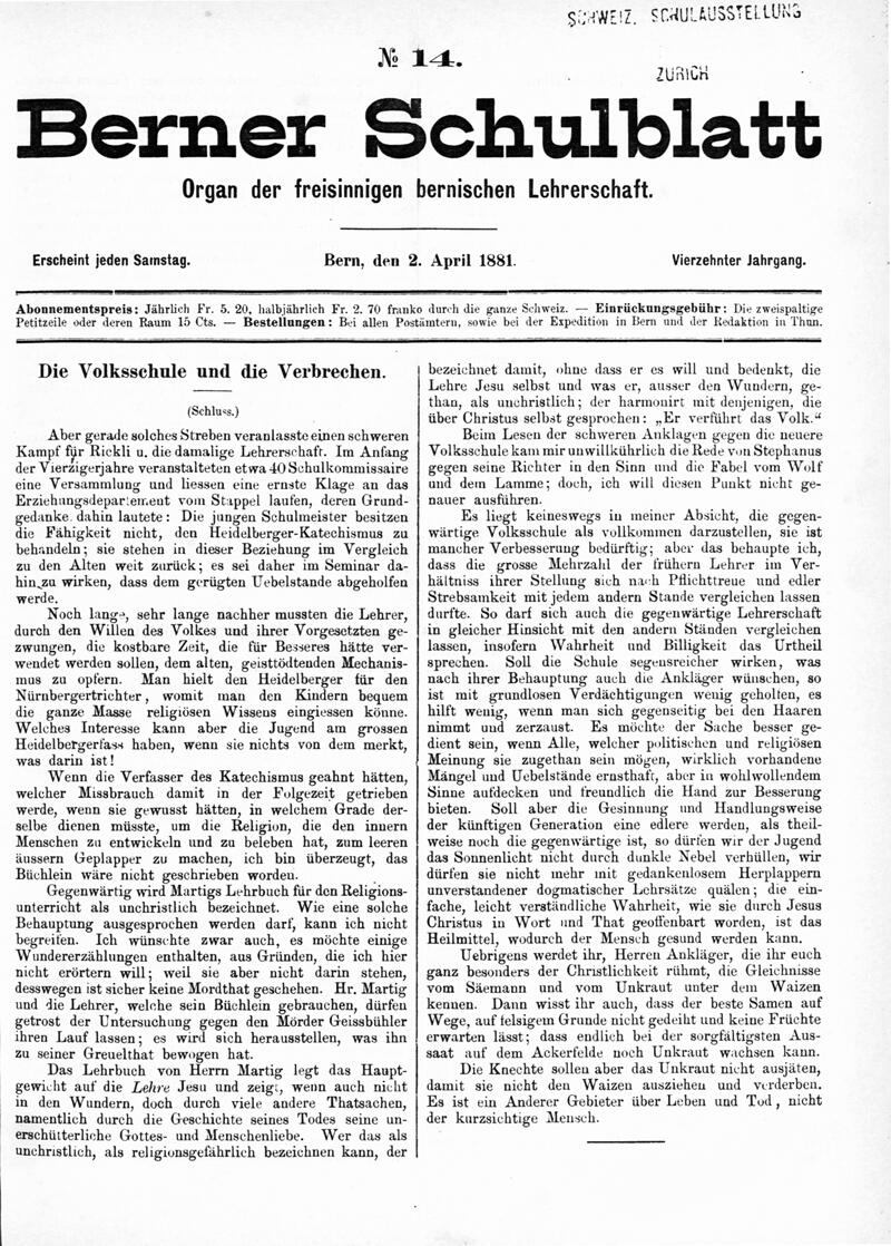 Buchumschlag - Heft 14