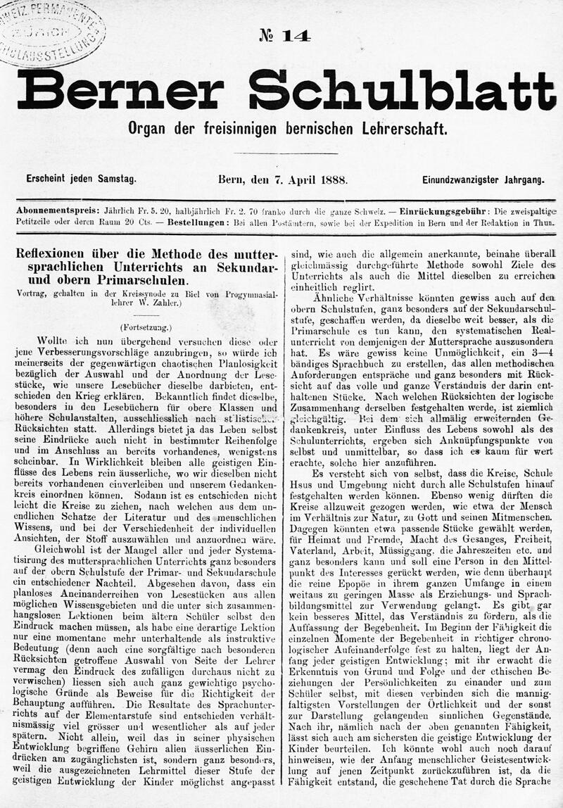 Buchumschlag - Heft 14