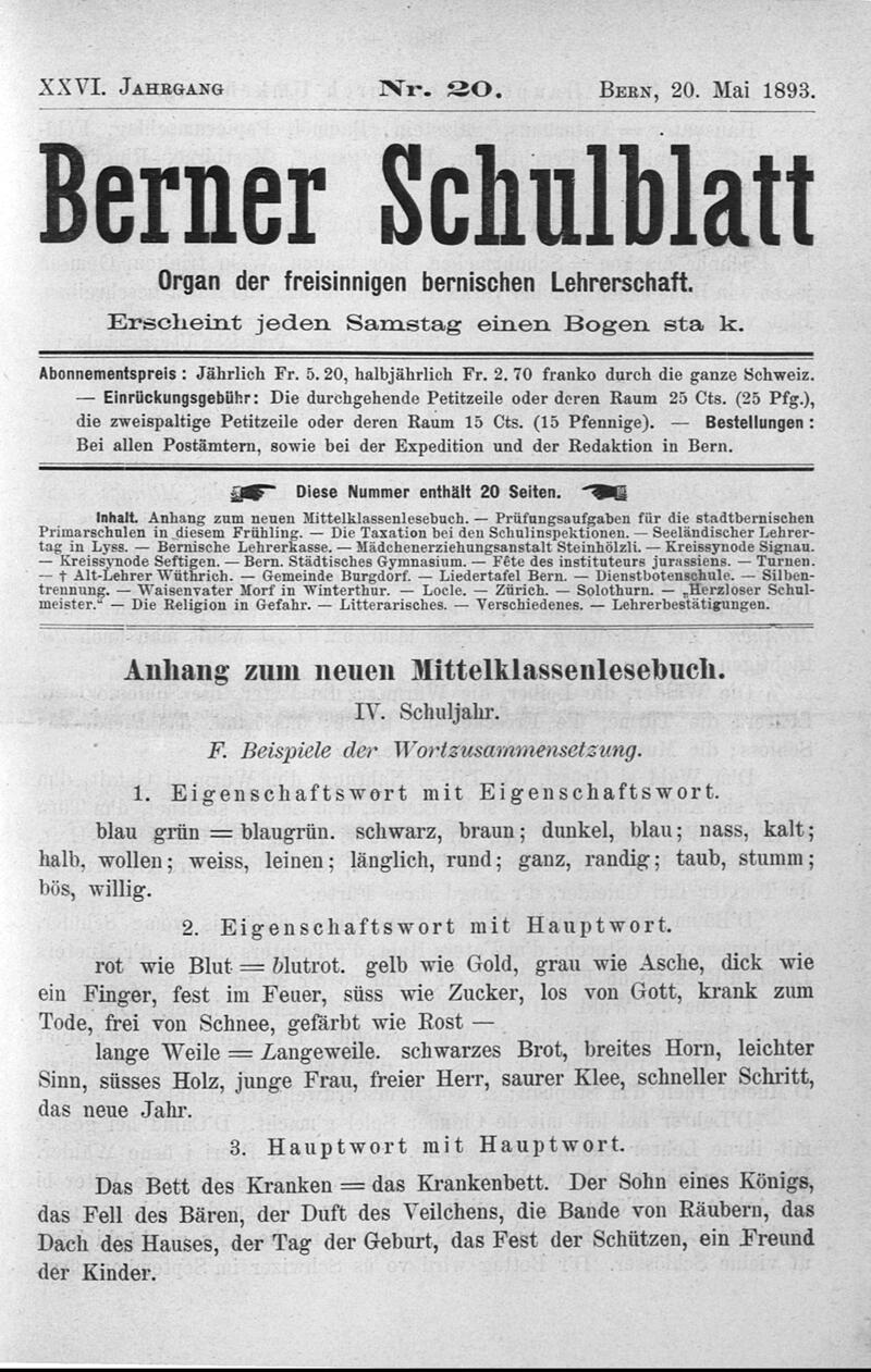 Buchumschlag - Heft 20