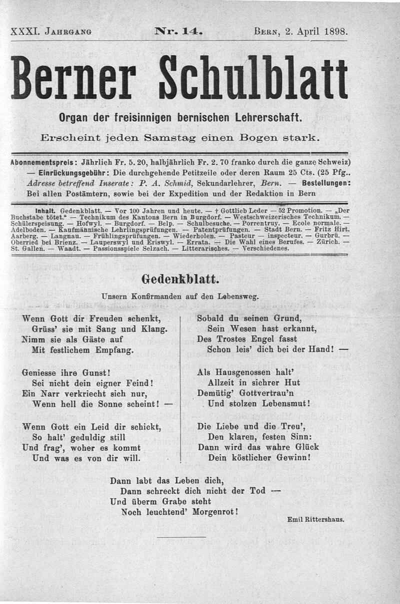 Buchumschlag - Heft 14