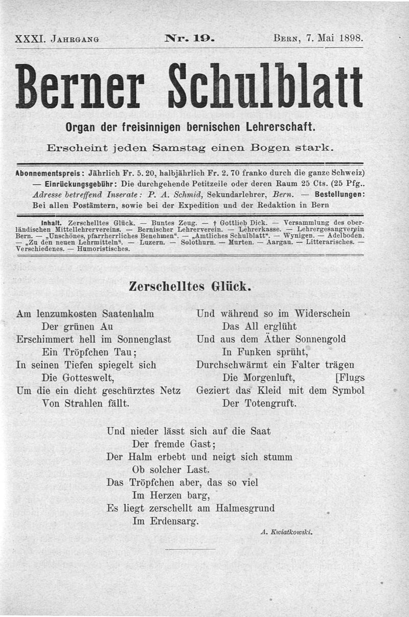Buchumschlag - Heft 19