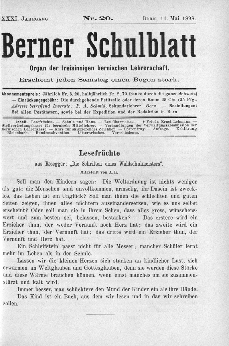 Buchumschlag - Heft 20