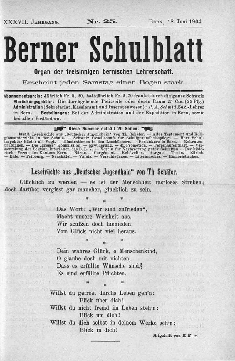 Buchumschlag - Heft 25