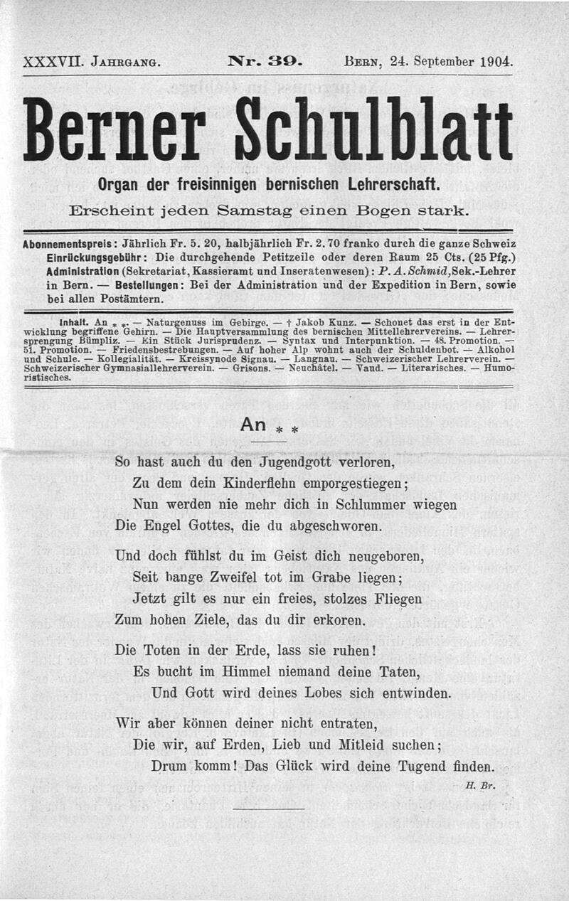 Buchumschlag - Heft 39