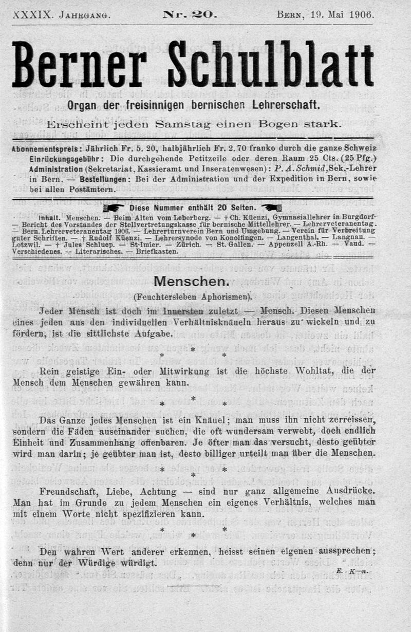 Buchumschlag - Heft 20