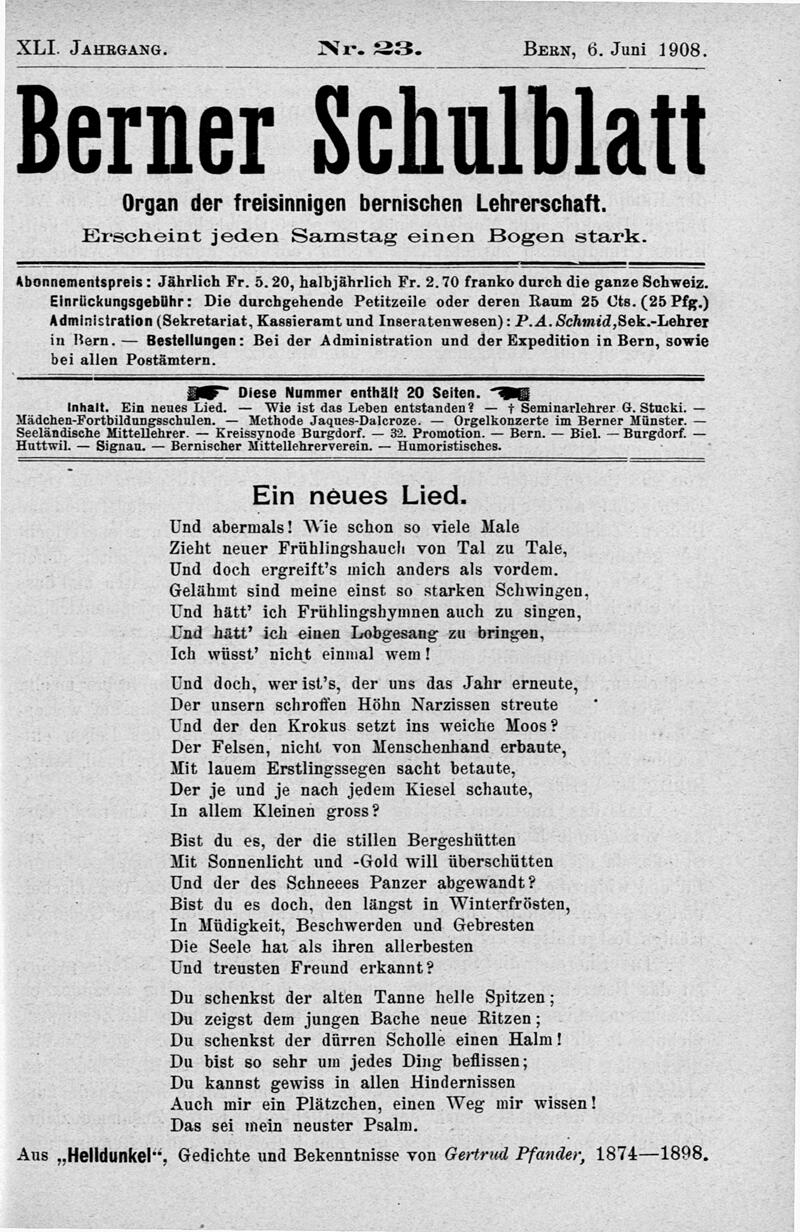 Buchumschlag - Heft 23