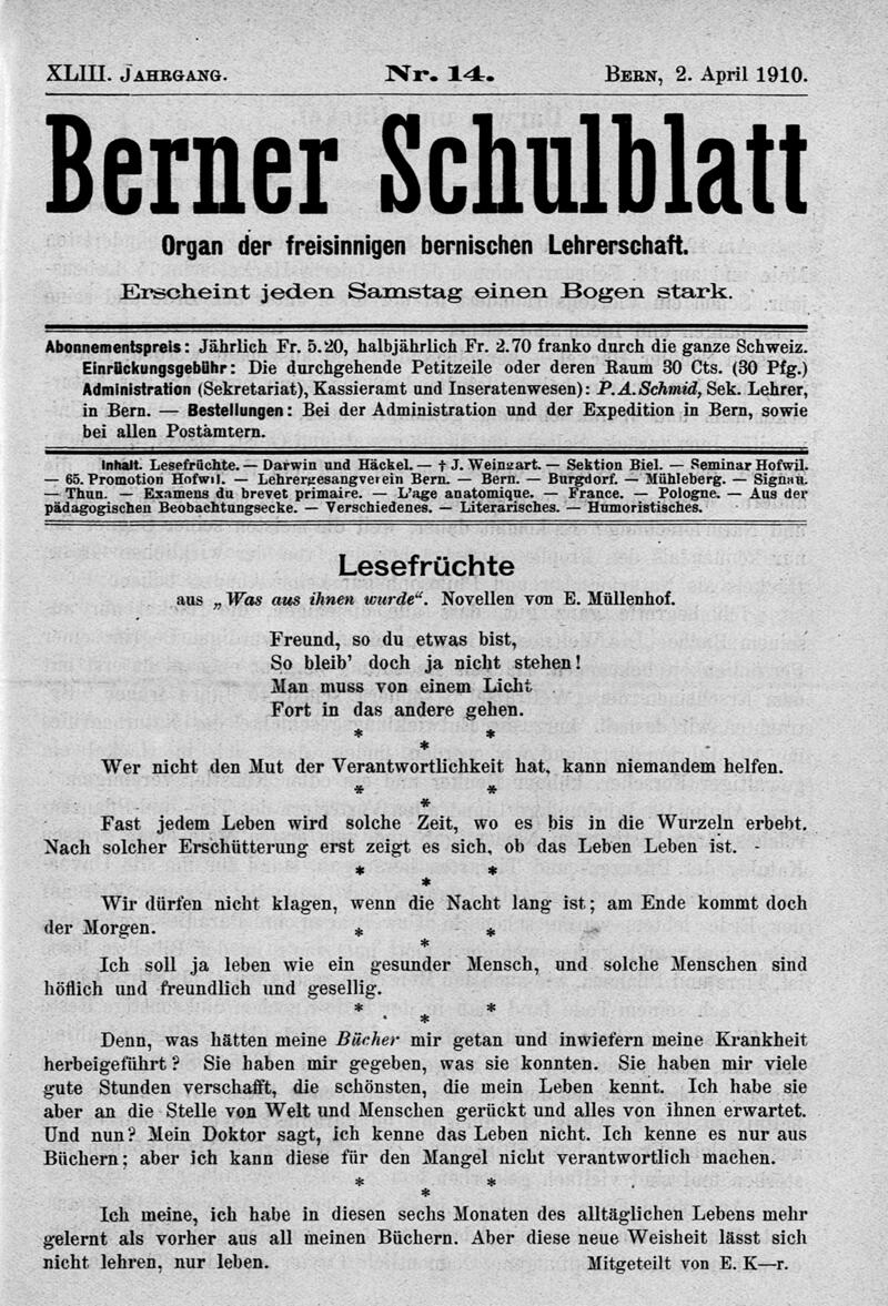 Buchumschlag - Heft 14