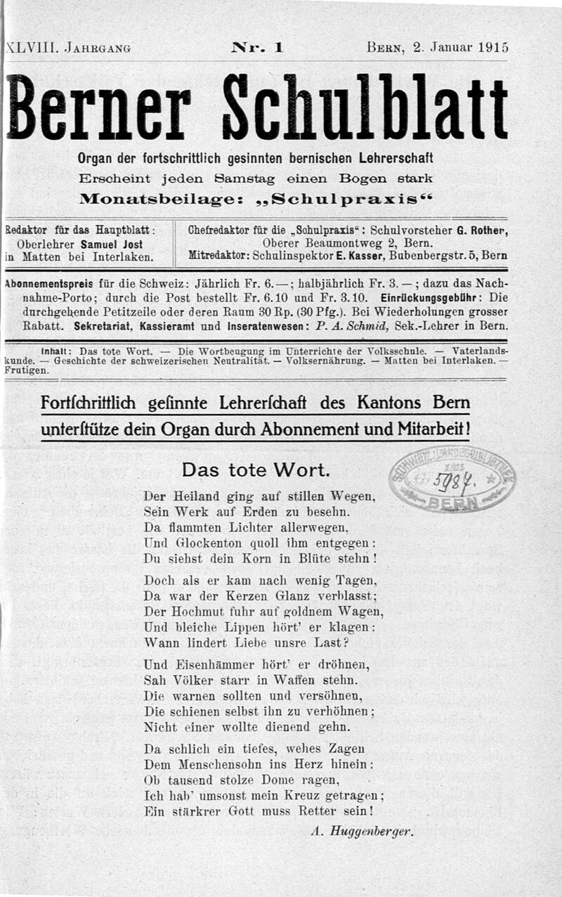 Buchumschlag - Heft 1