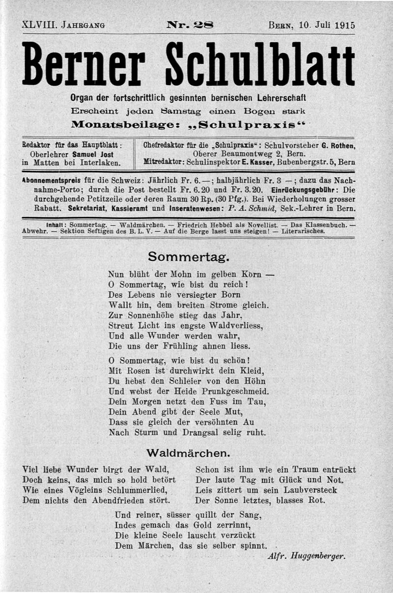 Buchumschlag - Heft 28