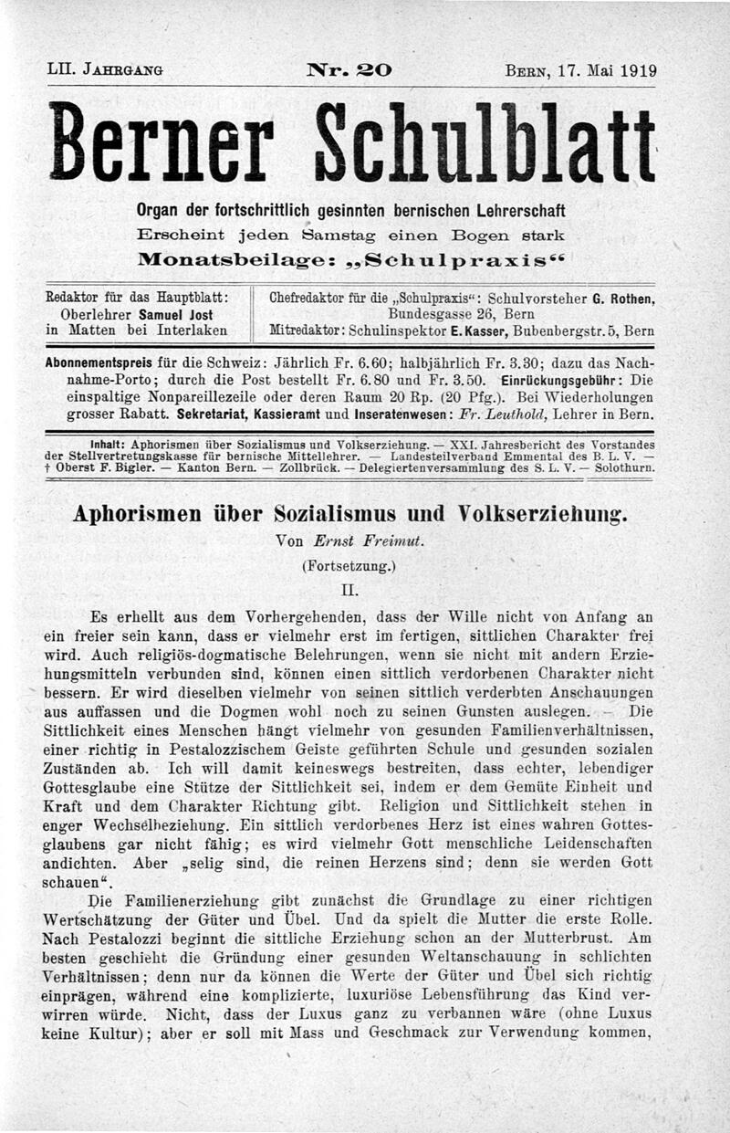 Buchumschlag - Heft 20