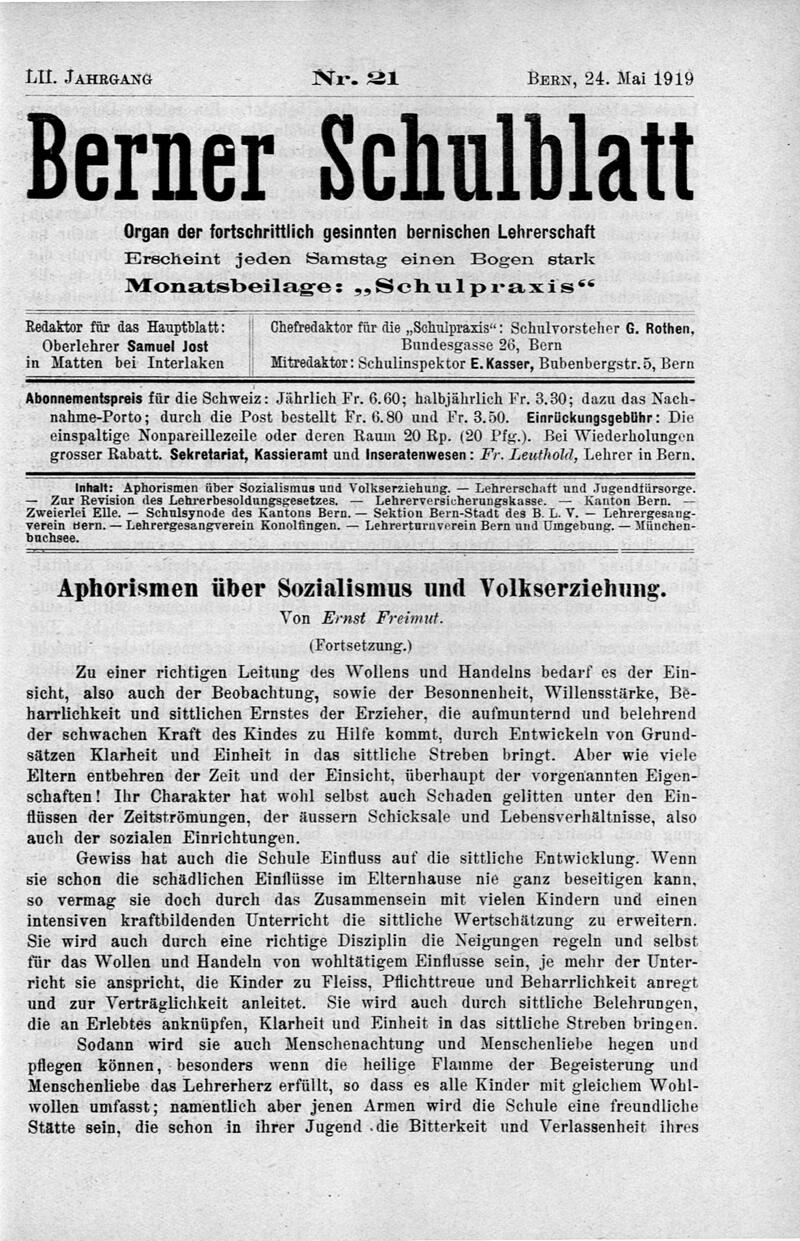 Buchumschlag - Heft 21