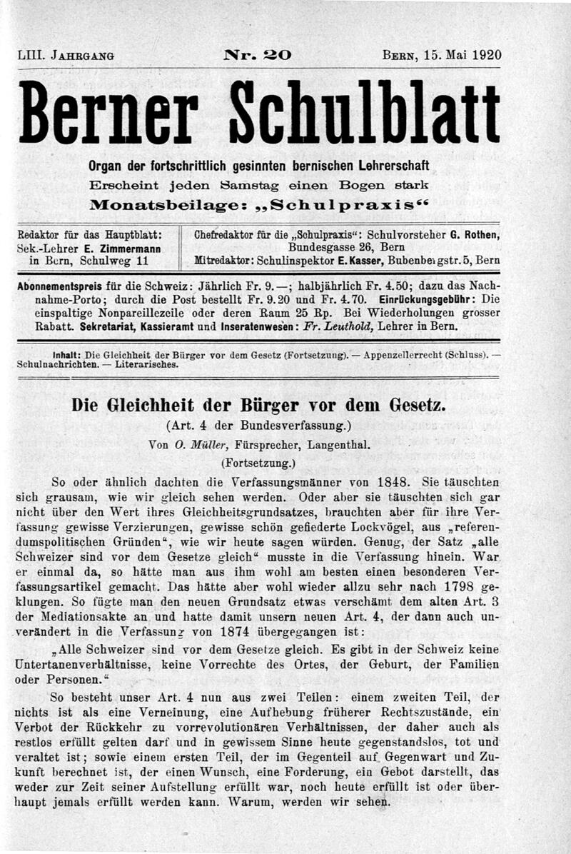 Buchumschlag - Heft 20