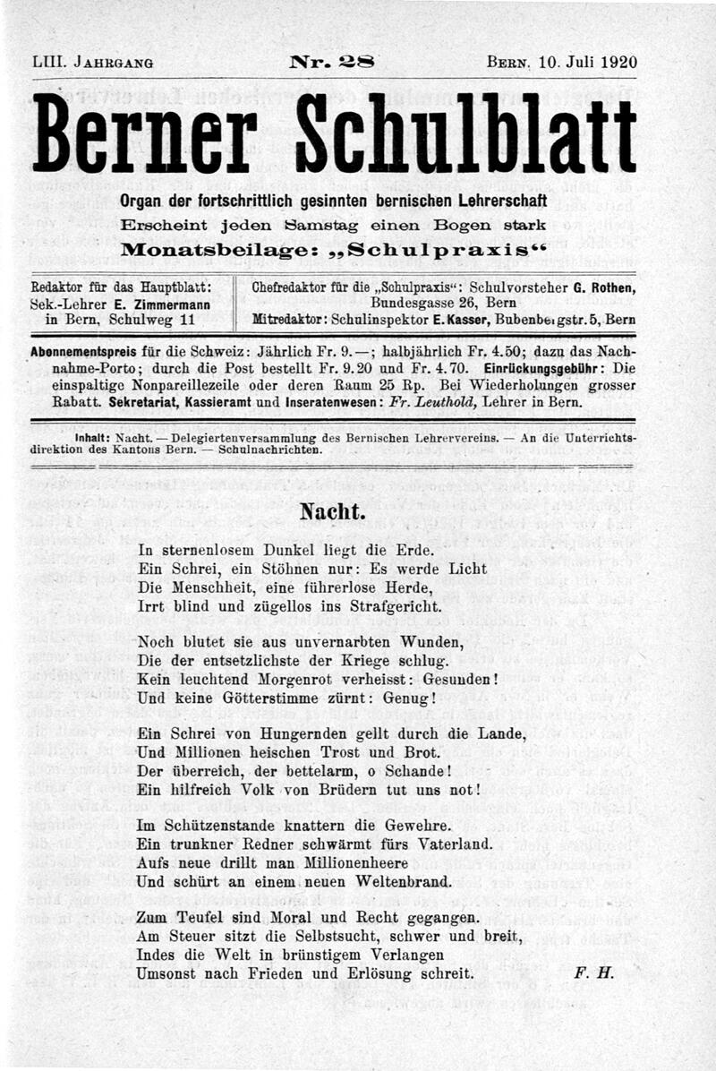 Buchumschlag - Heft 28