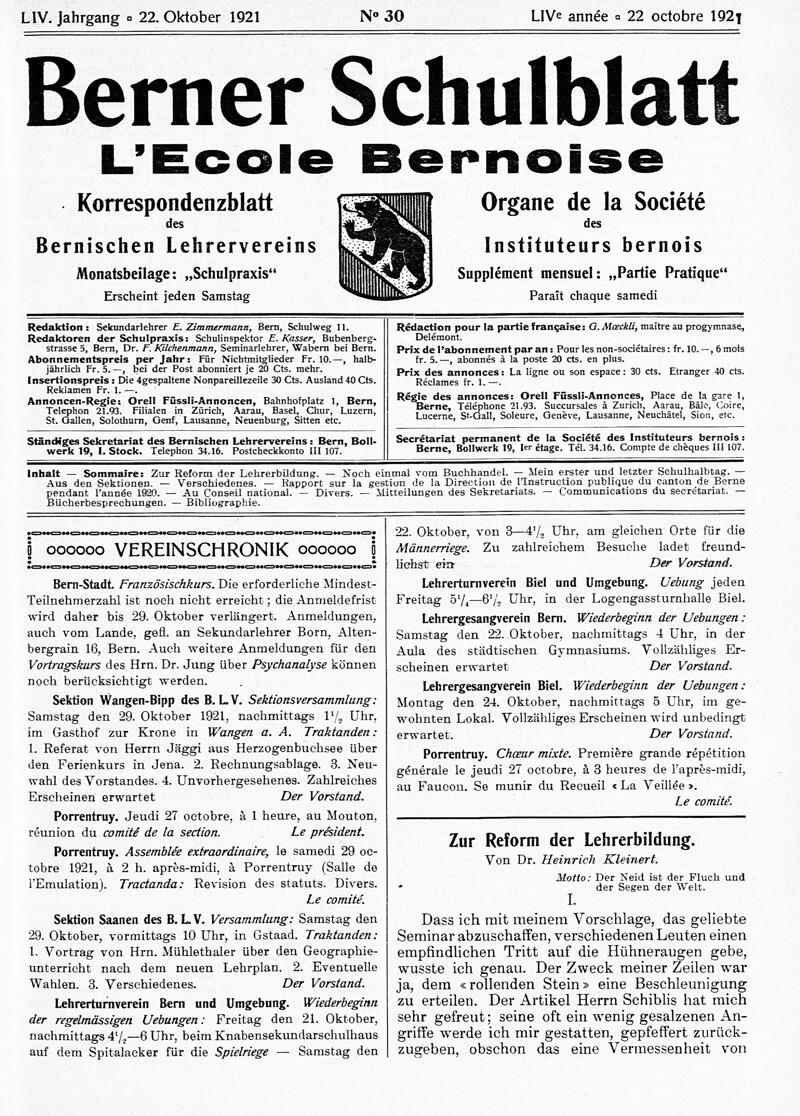 Buchumschlag - Heft 30