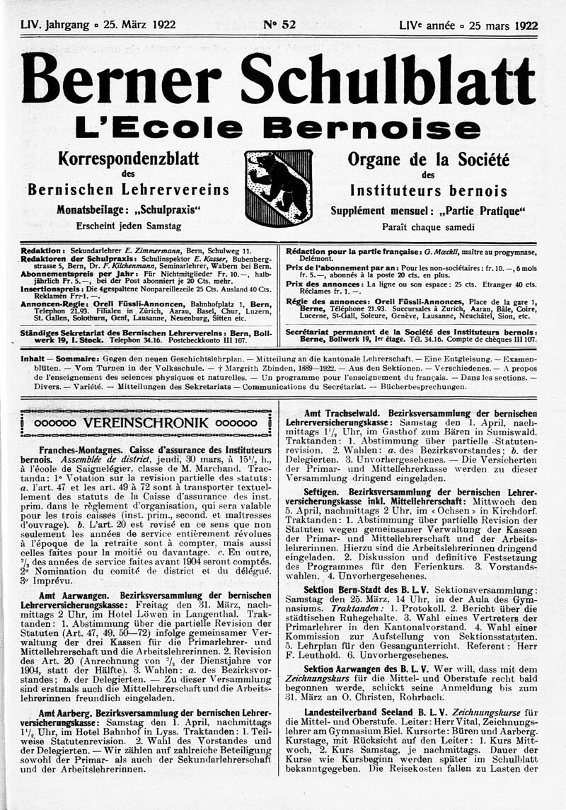 Buchumschlag - Heft 52