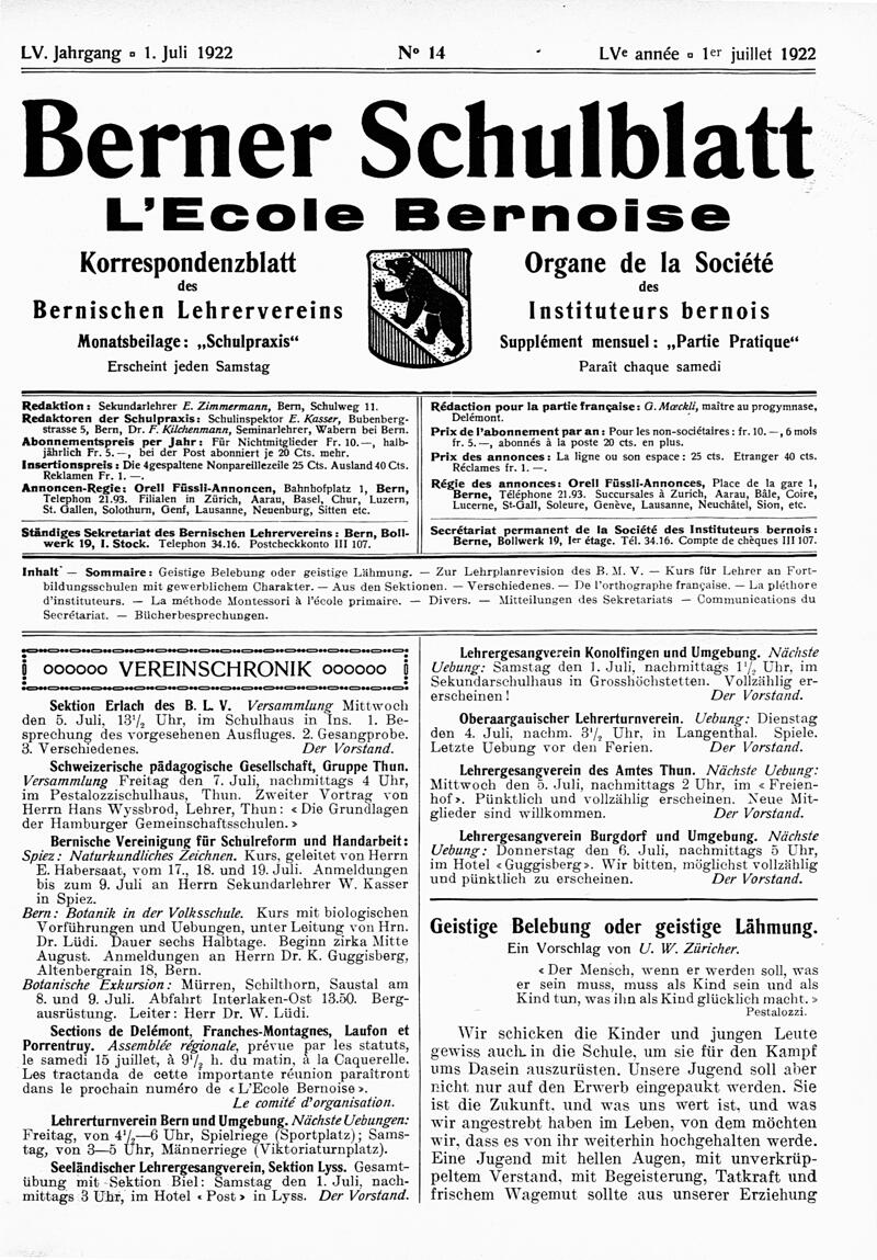 Buchumschlag - Heft 14