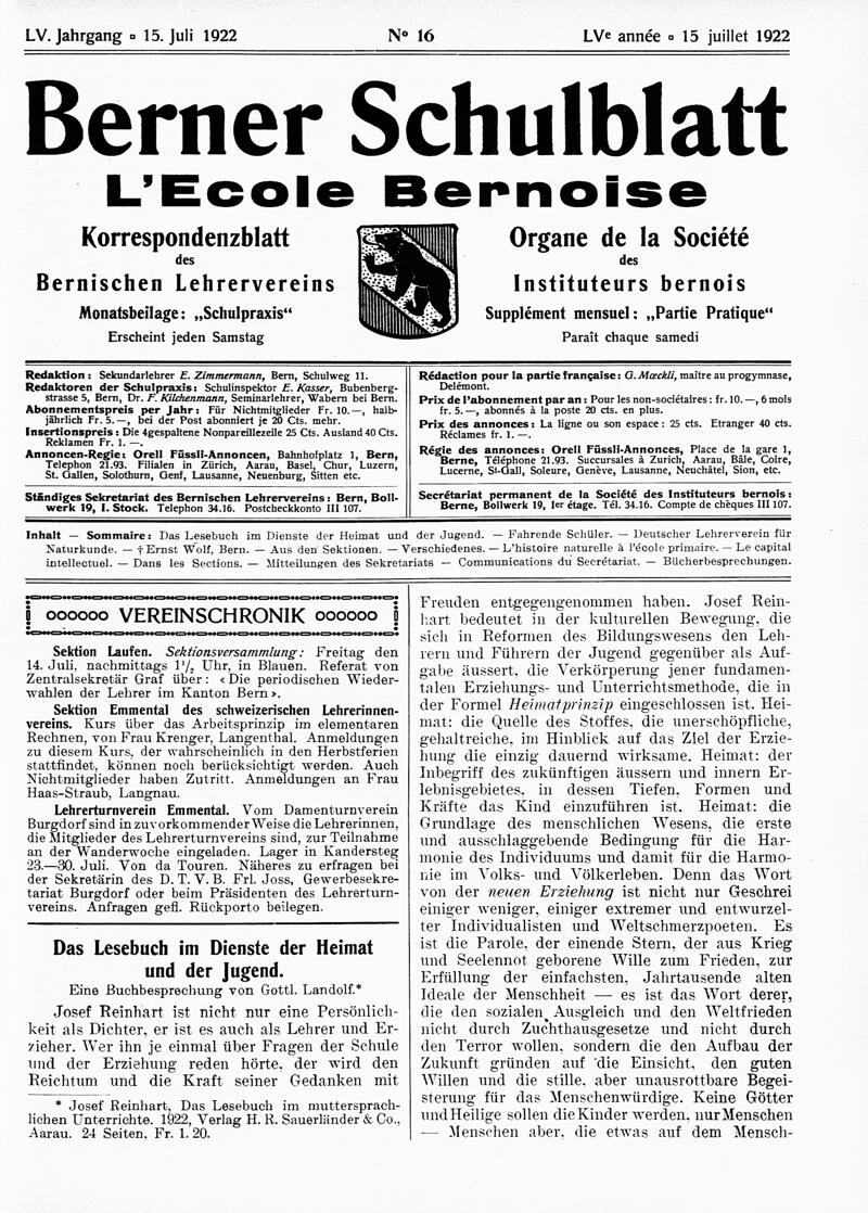 Buchumschlag - Heft 16