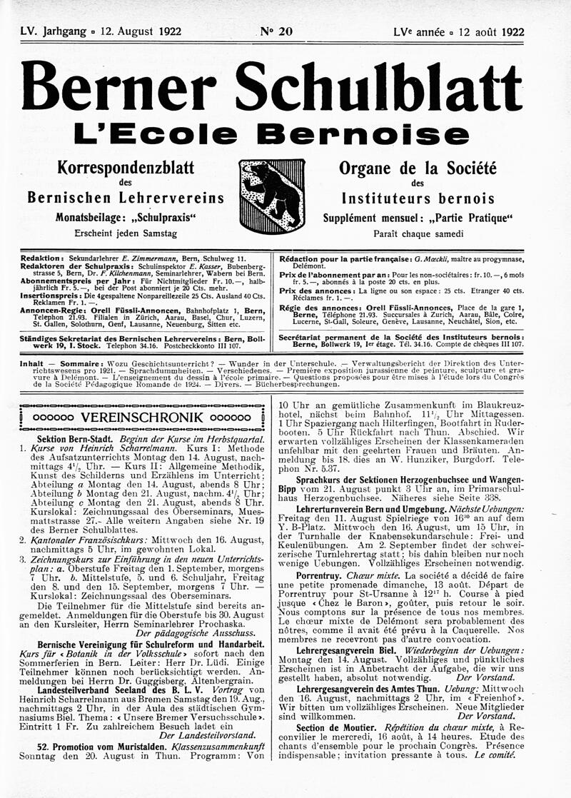 Buchumschlag - Heft 20