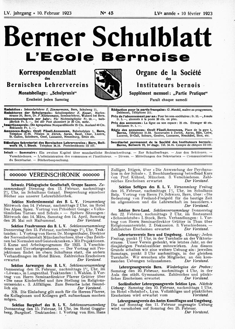 Buchumschlag - Heft 45