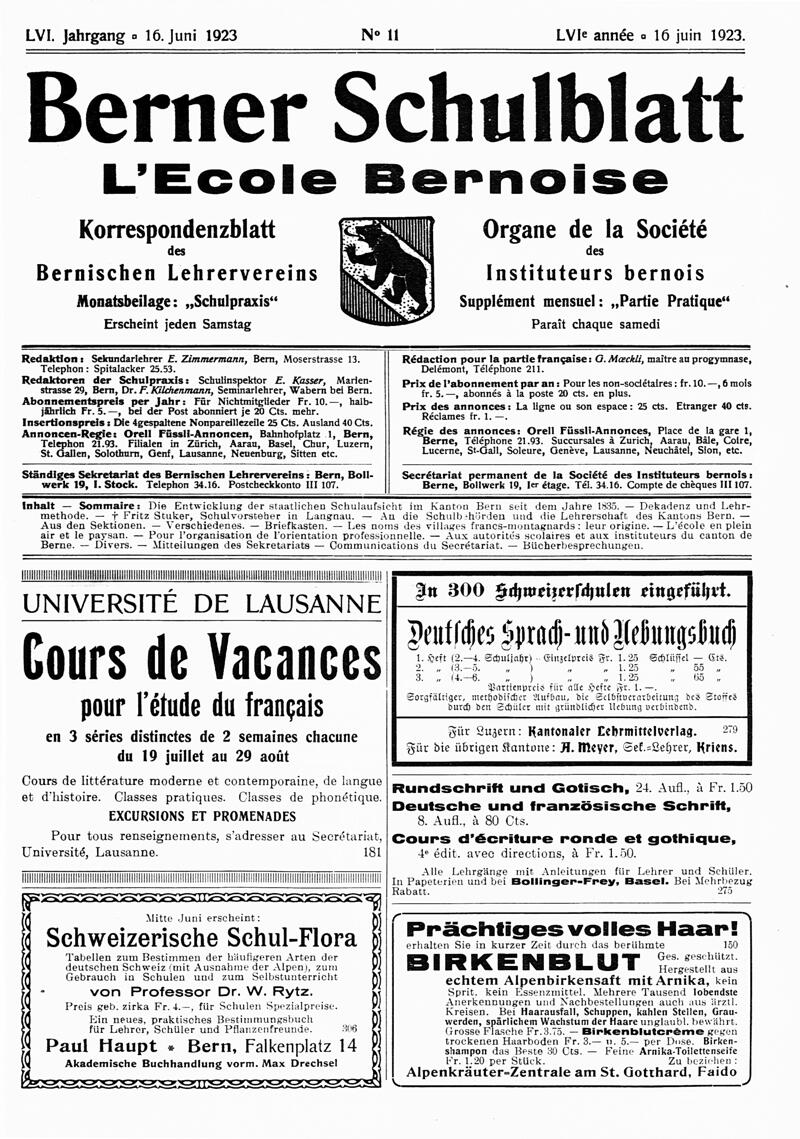 Buchumschlag - Heft 11