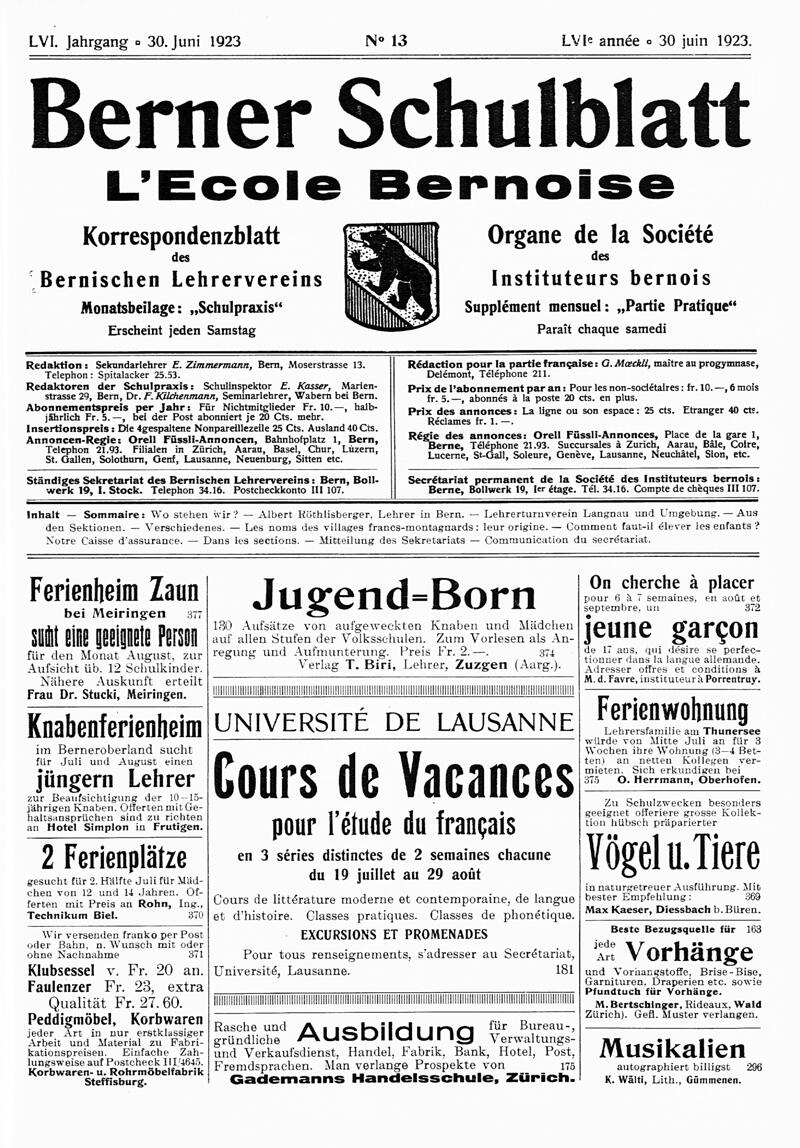 Buchumschlag - Heft 13