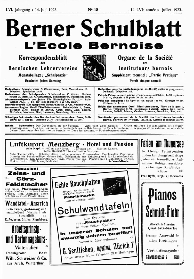 Buchumschlag - Heft 15