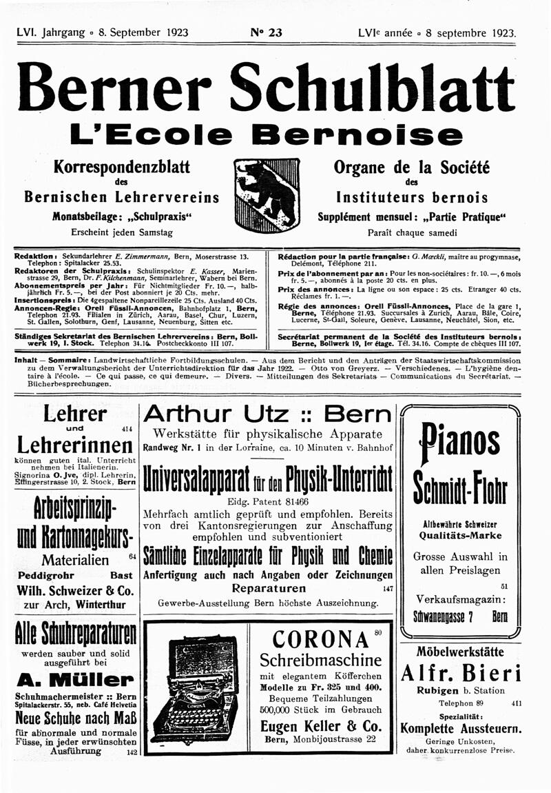 Buchumschlag - Heft 23