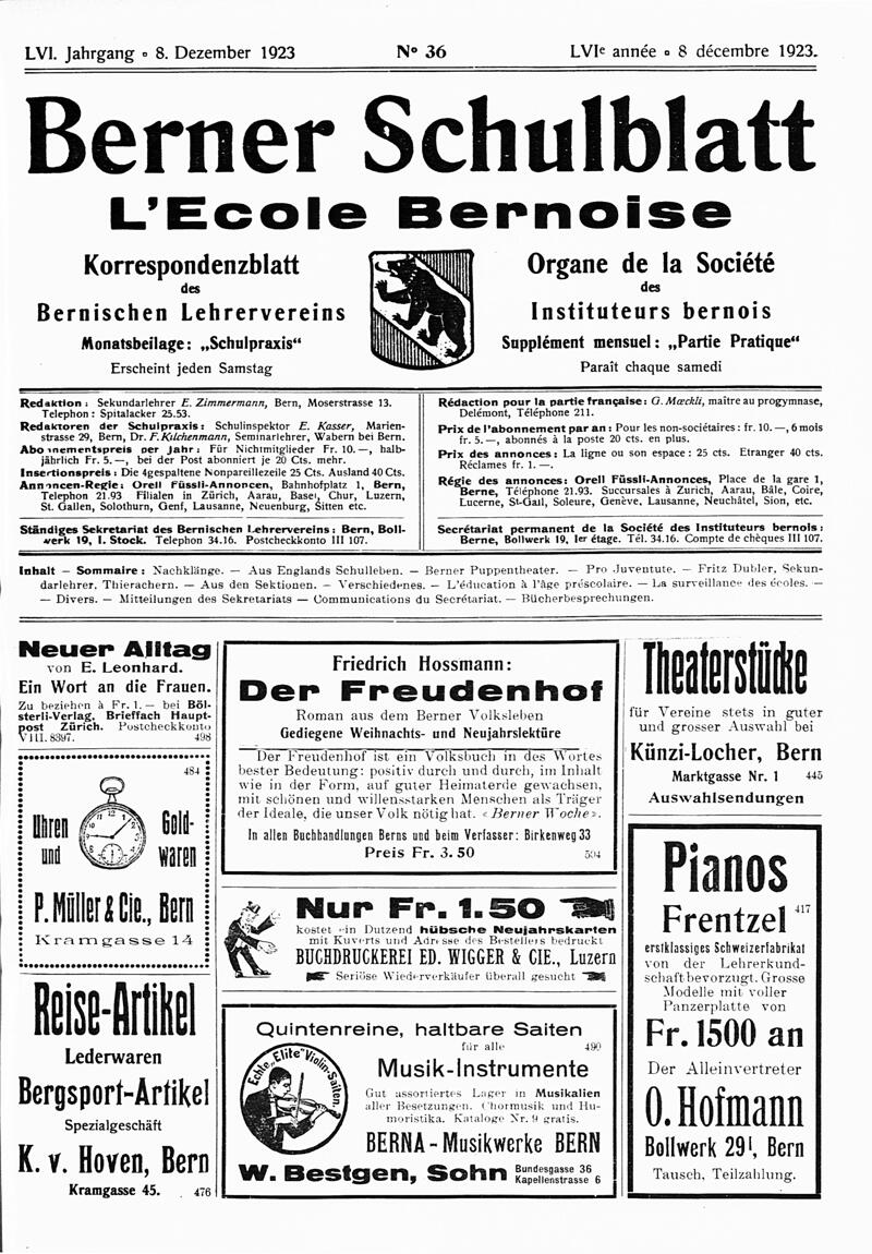 Buchumschlag - Heft 36