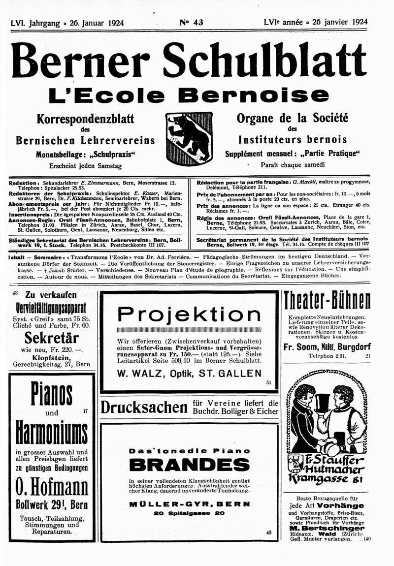 Buchumschlag - Heft 43