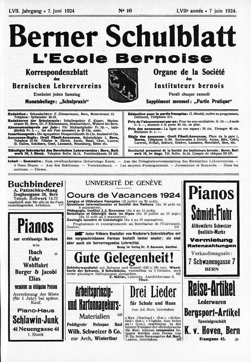 Buchumschlag - Heft 10