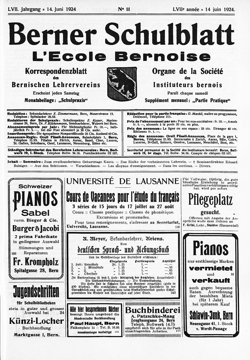 Buchumschlag - Heft 11