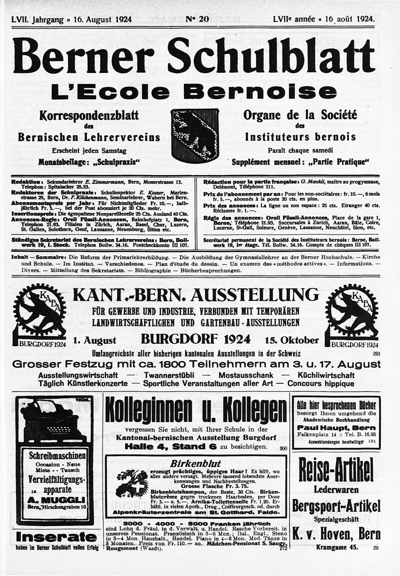 Buchumschlag - Heft 20