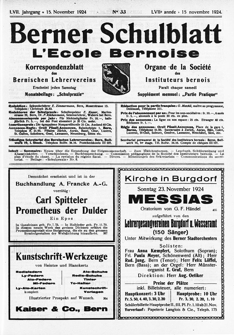 Buchumschlag - Heft 33