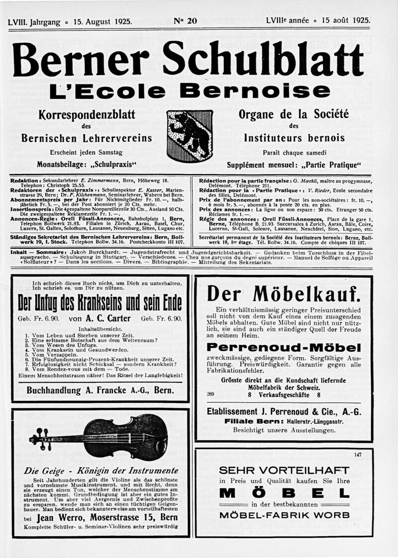 Buchumschlag - Heft 20