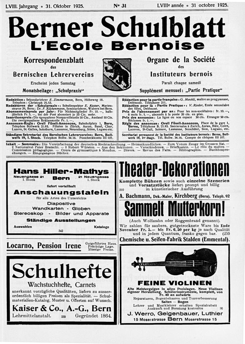 Buchumschlag - Heft 31