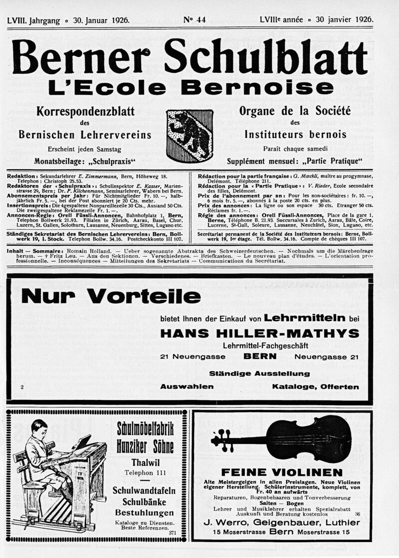 Buchumschlag - Heft 44