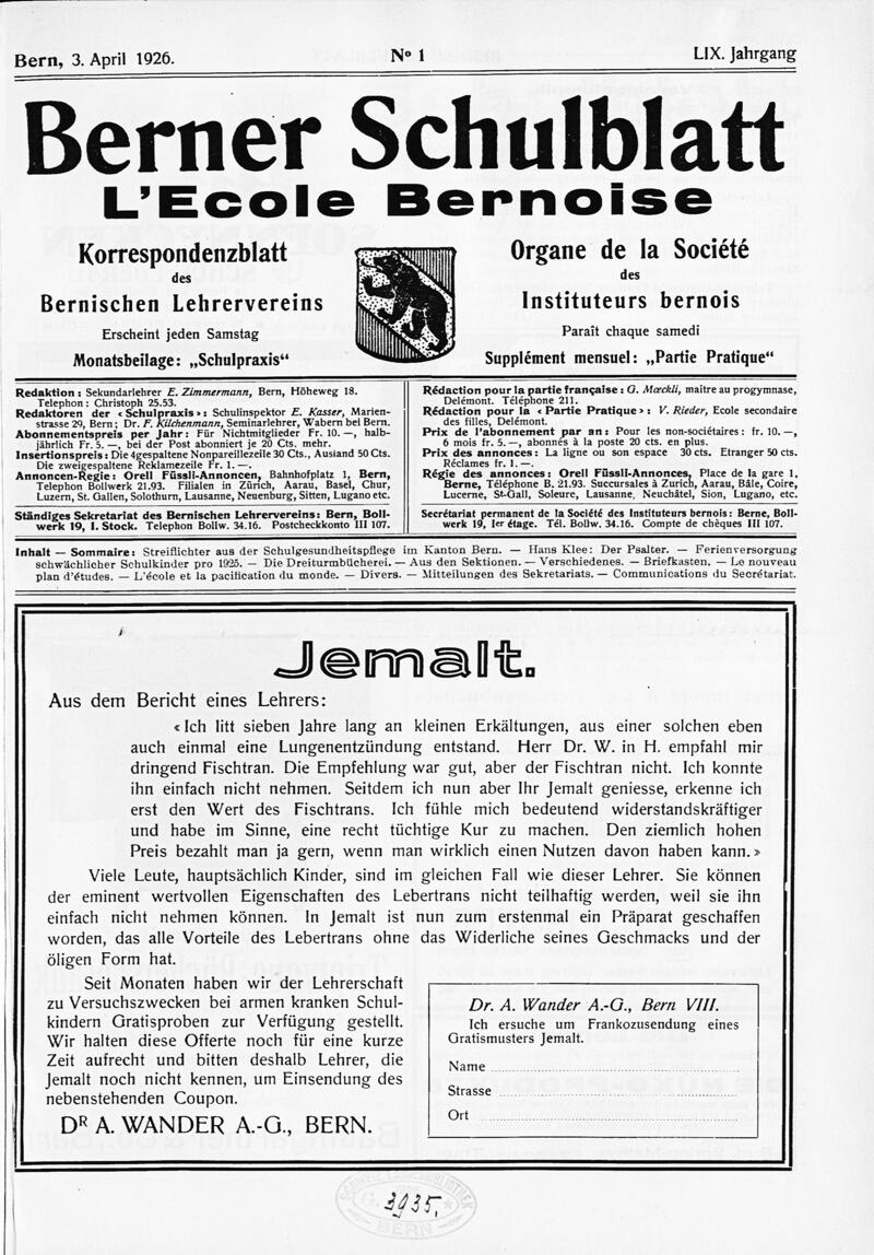 Buchumschlag - Heft 1