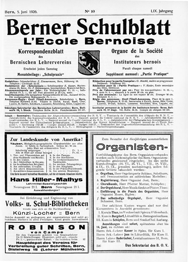 Buchumschlag - Heft 10