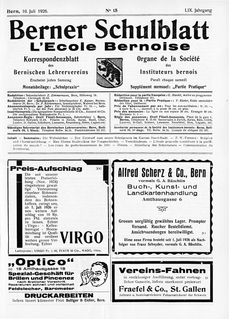 Buchumschlag - Heft 15