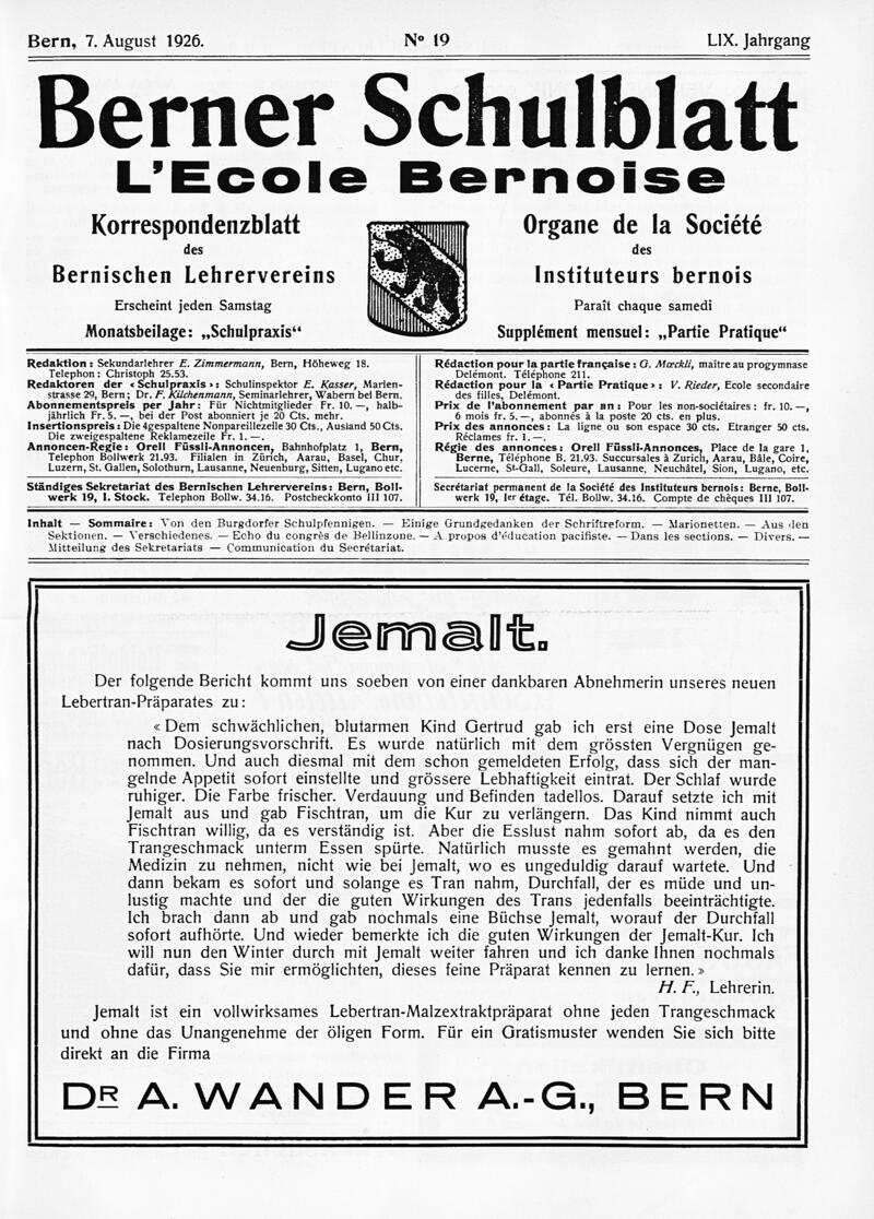 Buchumschlag - Heft 19