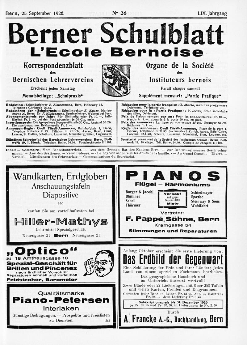 Buchumschlag - Heft 26