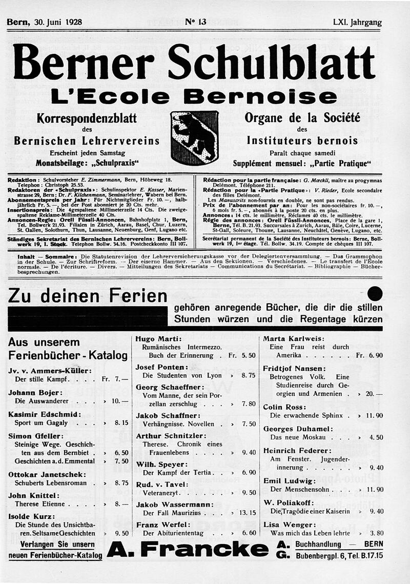 Buchumschlag - Heft 13