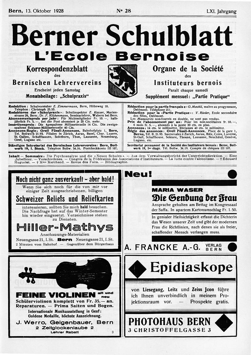 Buchumschlag - Heft 28