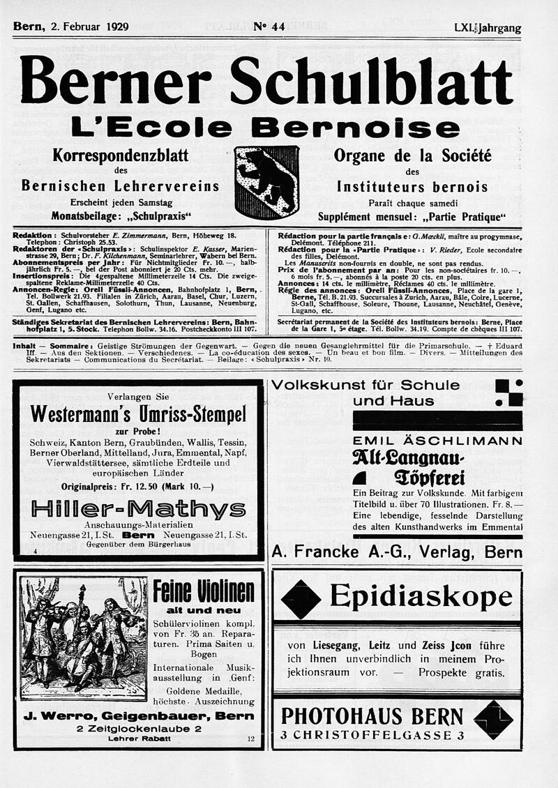 Buchumschlag - Heft 44