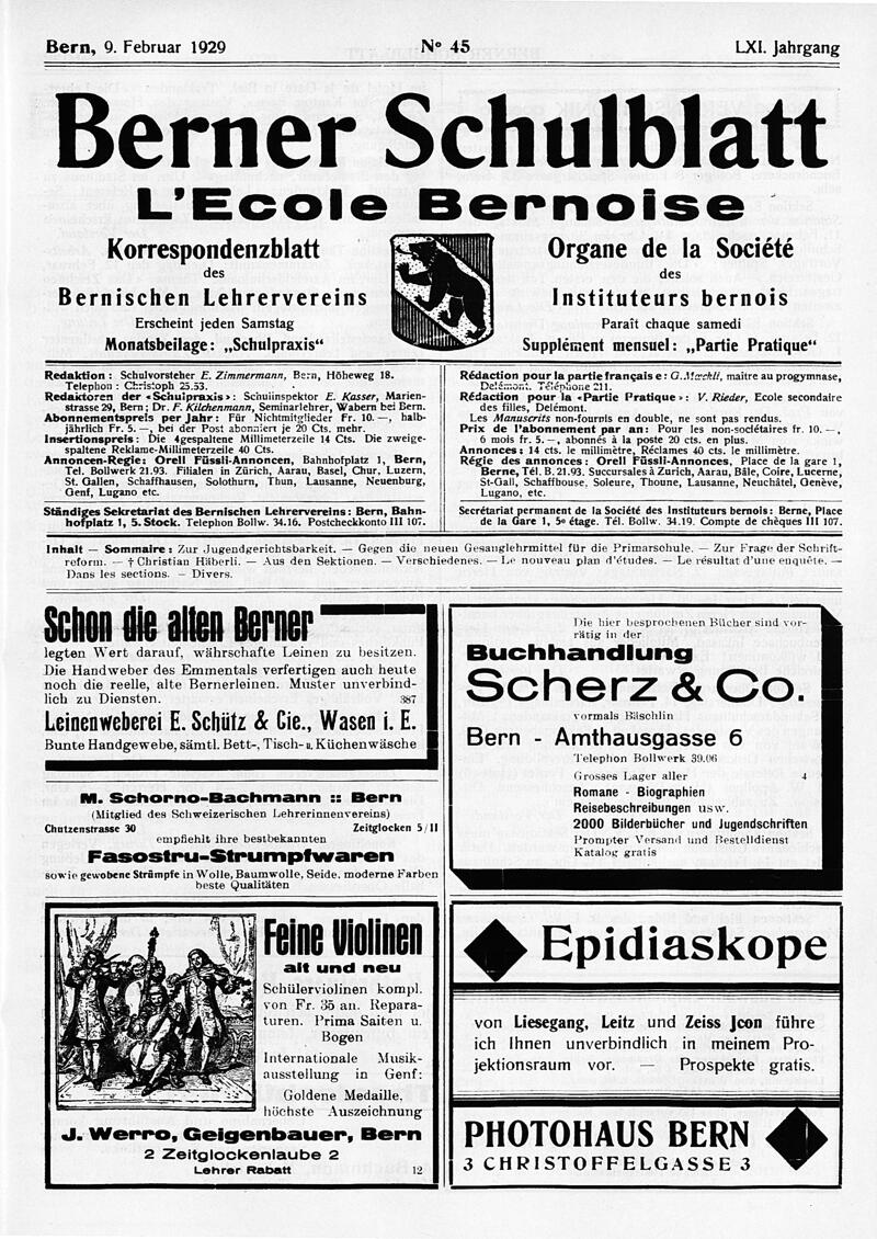 Buchumschlag - Heft 45