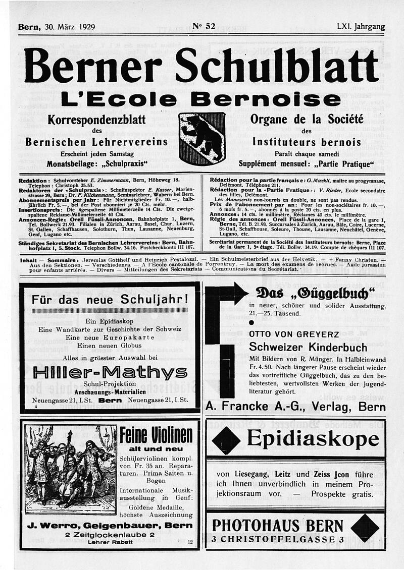 Buchumschlag - Heft 52