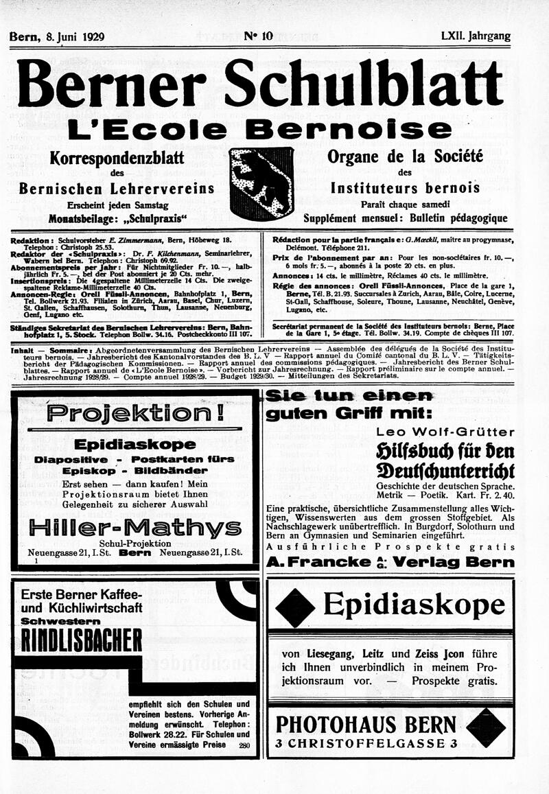 Buchumschlag - Heft 10