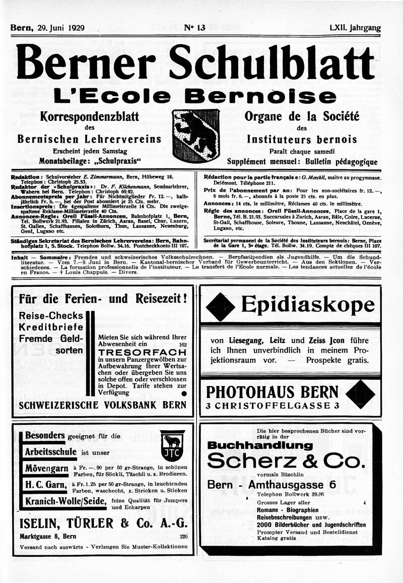 Buchumschlag - Heft 13